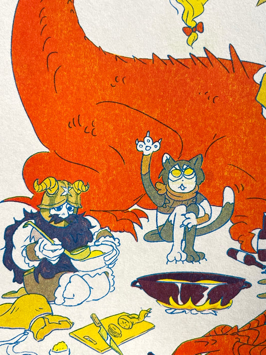 Dungeon Meshi Riso Print