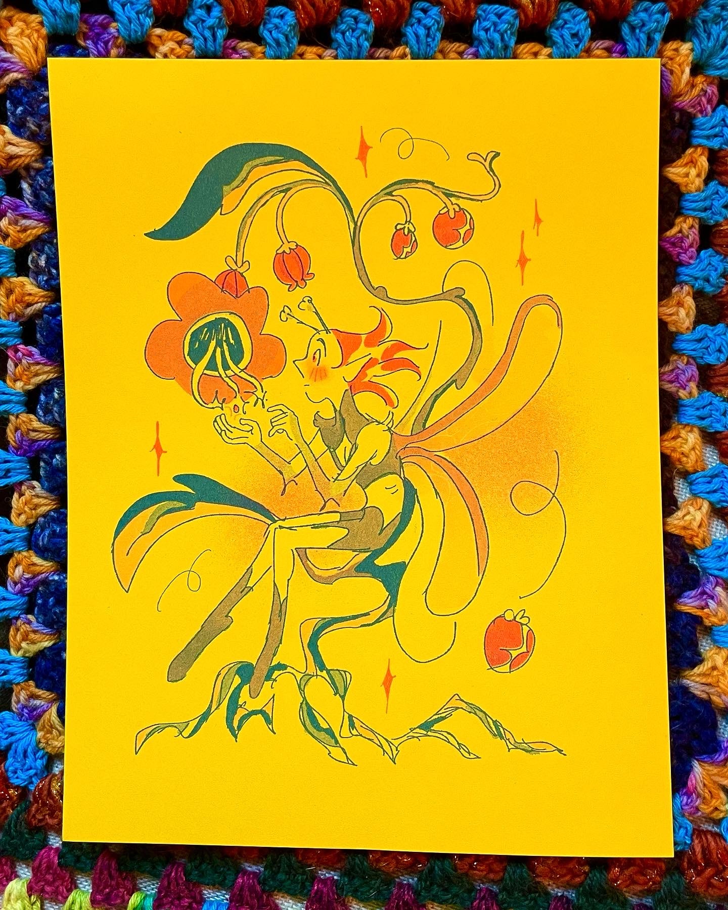 Nightshade Fairy Riso Print