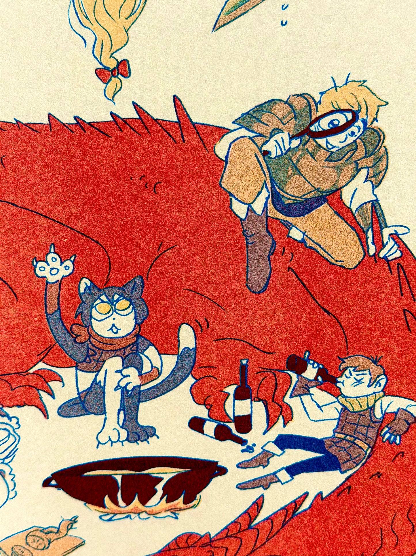 Dungeon Meshi Riso Print