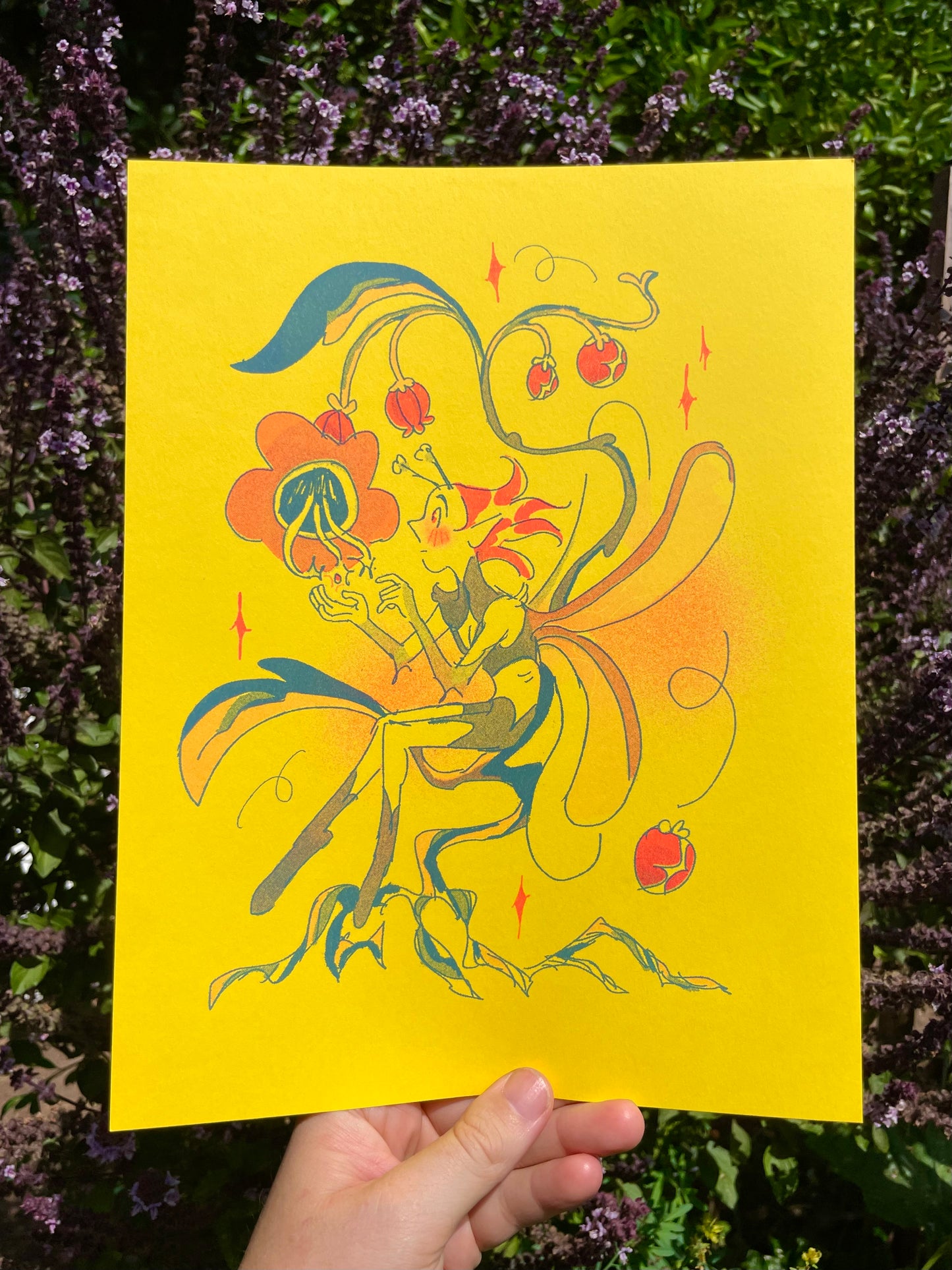 Nightshade Fairy Riso Print