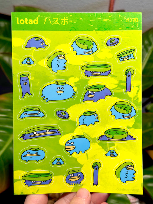 Lotad Pokemon Sticker Sheet