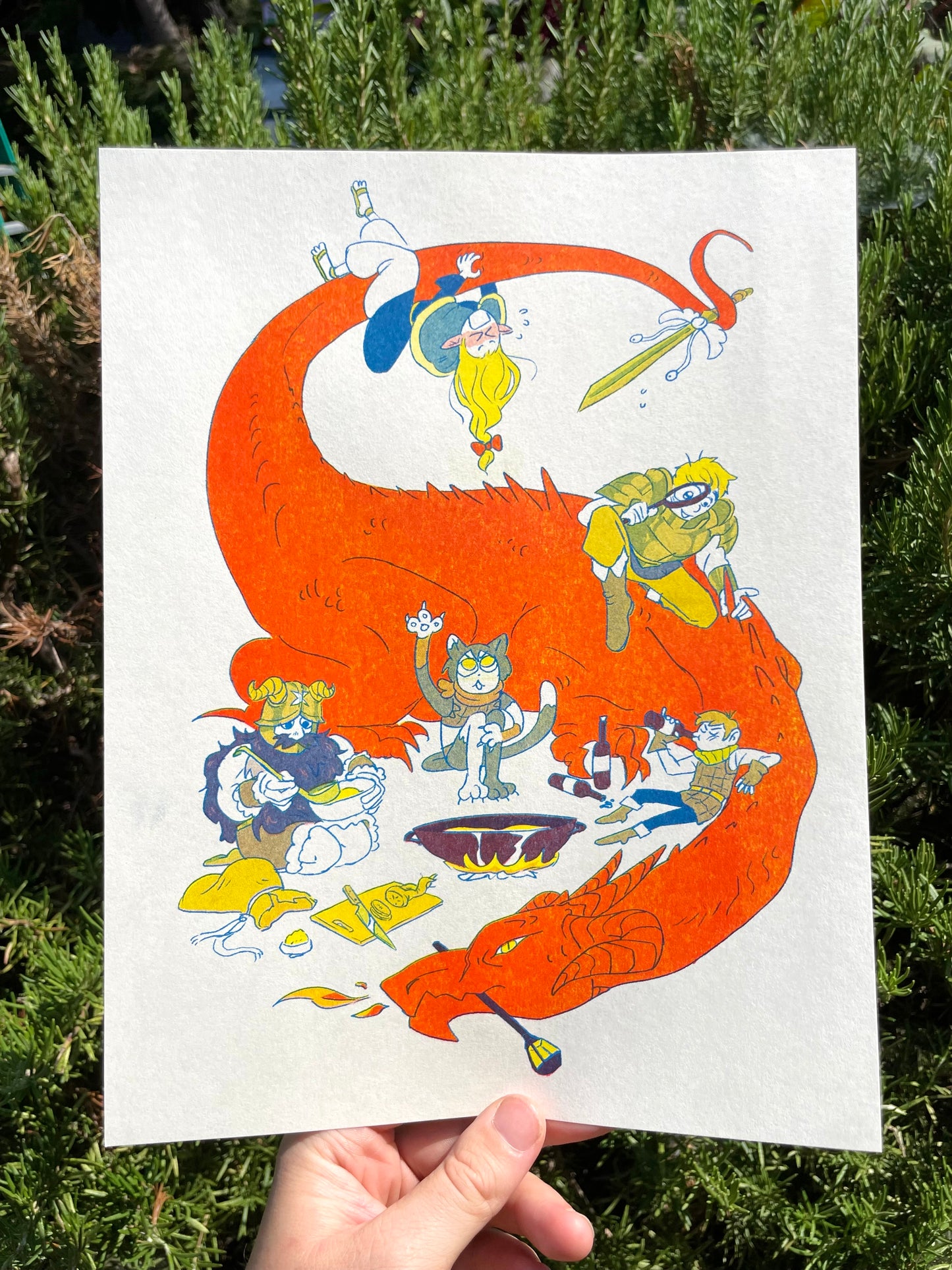 Dungeon Meshi Riso Print
