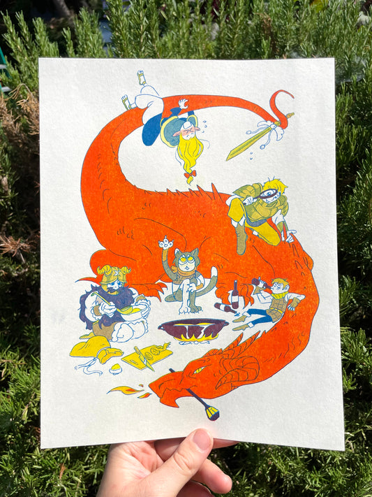 Dungeon Meshi Riso Print