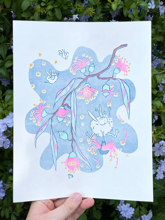 Eucalyptus Fairy Riso Print
