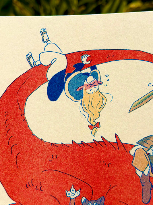 Dungeon Meshi Riso Print