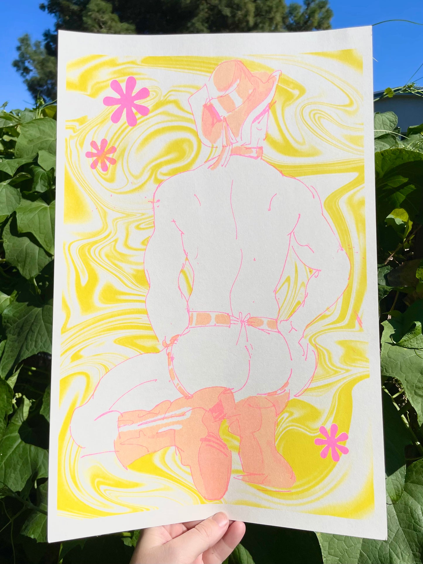 Sexy Cowboy Riso Print