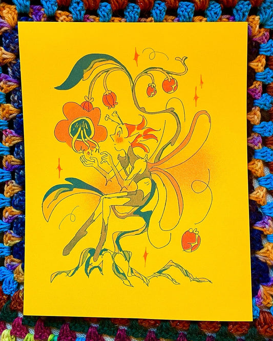 Nightshade Fairy Riso Print