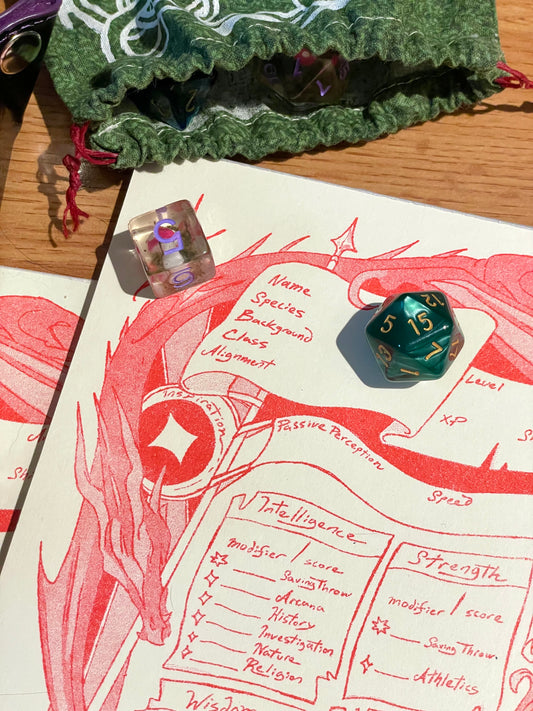 D&D Character Sheet Riso Notepad